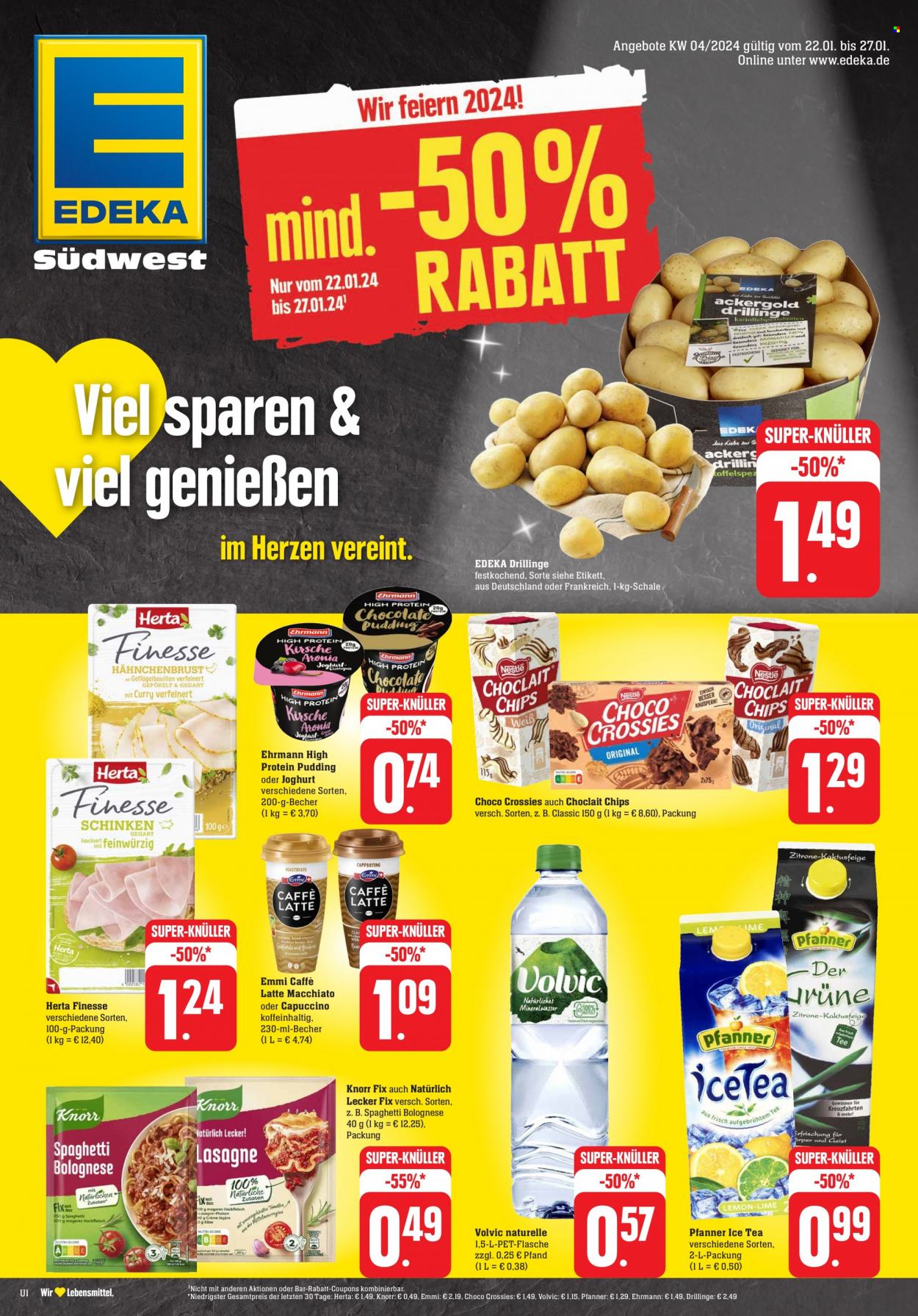 Edeka Prospekte  - 22.01.2024 - 27.01.2024. Seite 1