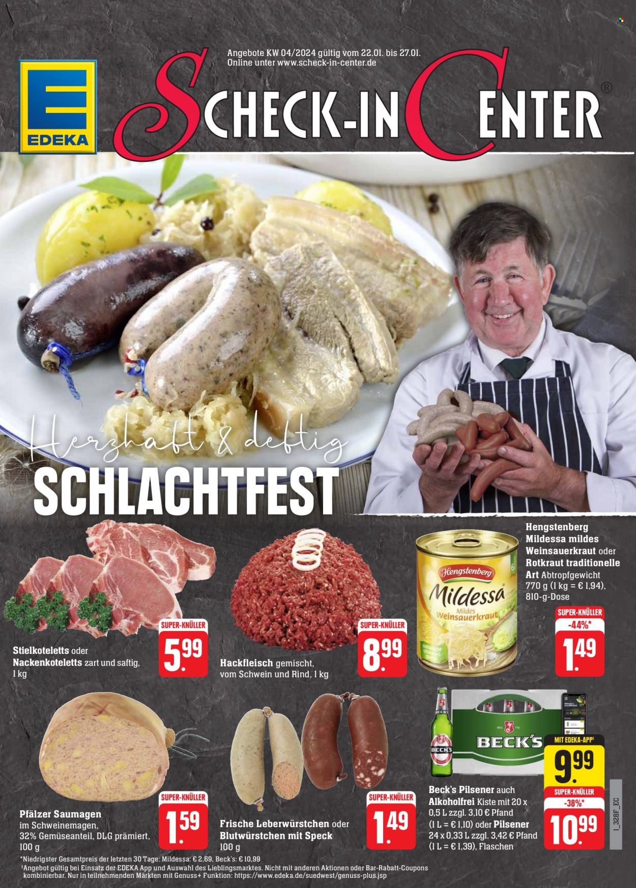 Edeka Prospekte  - 22.01.2024 - 27.01.2024. Seite 1