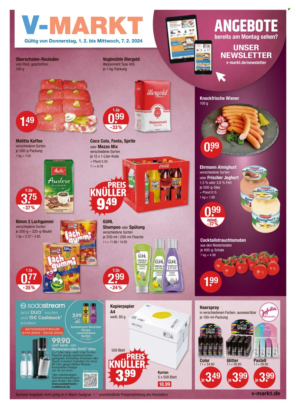 V-Markt Prospekte  - 1.02.2024 - 7.02.2024. Seite 1