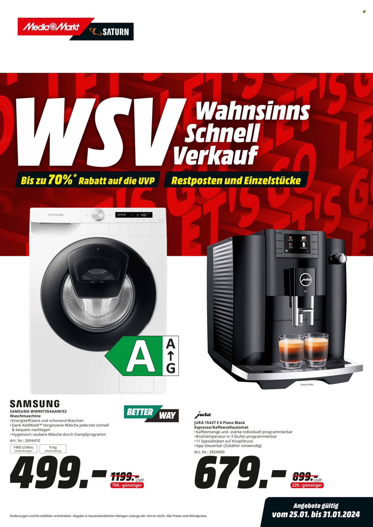 MediaMarkt Prospekte  - 25.01.2024 - 31.01.2024. Seite 1