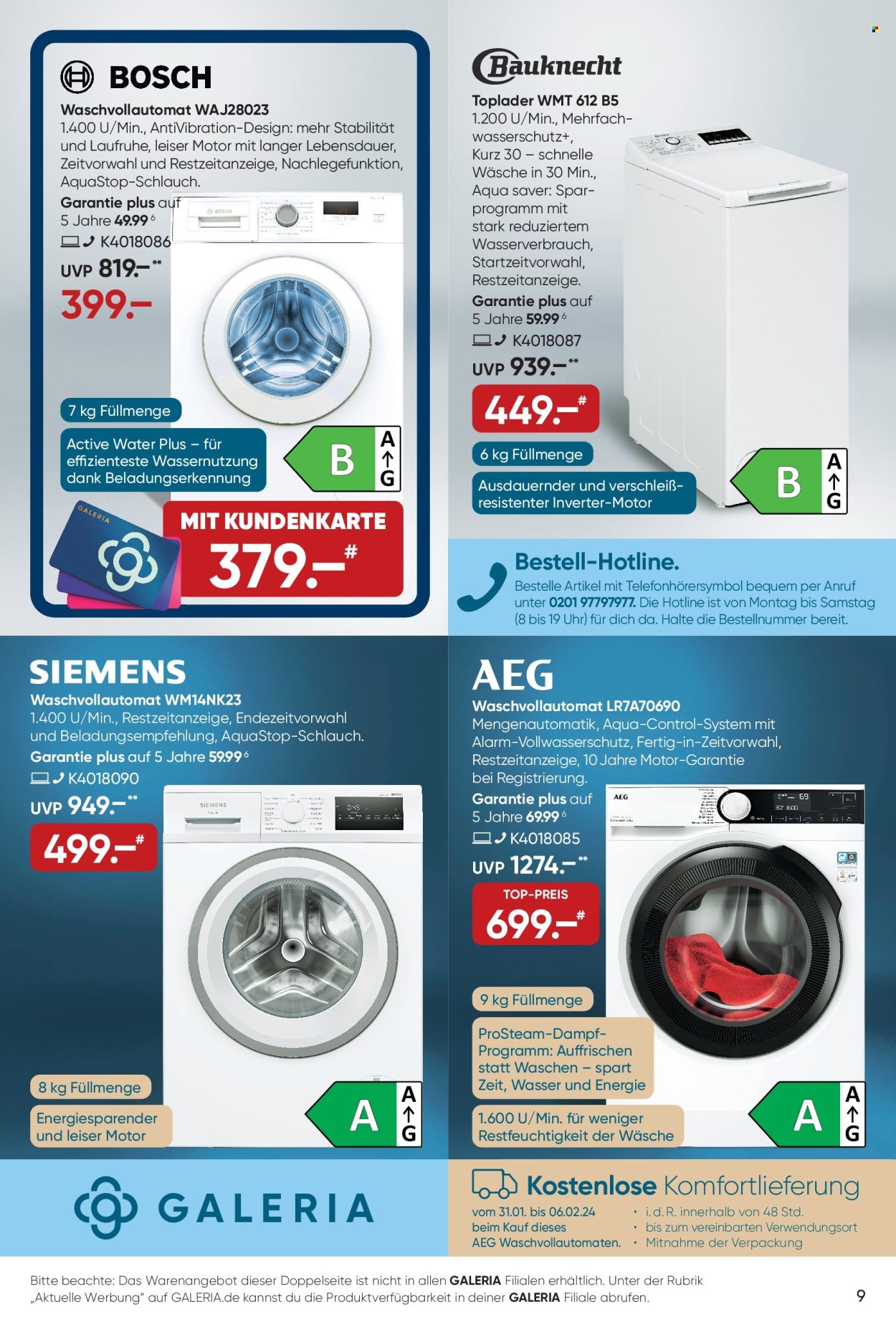 GALERIA Karstadt Kaufhof Prospekte  - 31.01.2024 - 6.02.2024. Seite 9