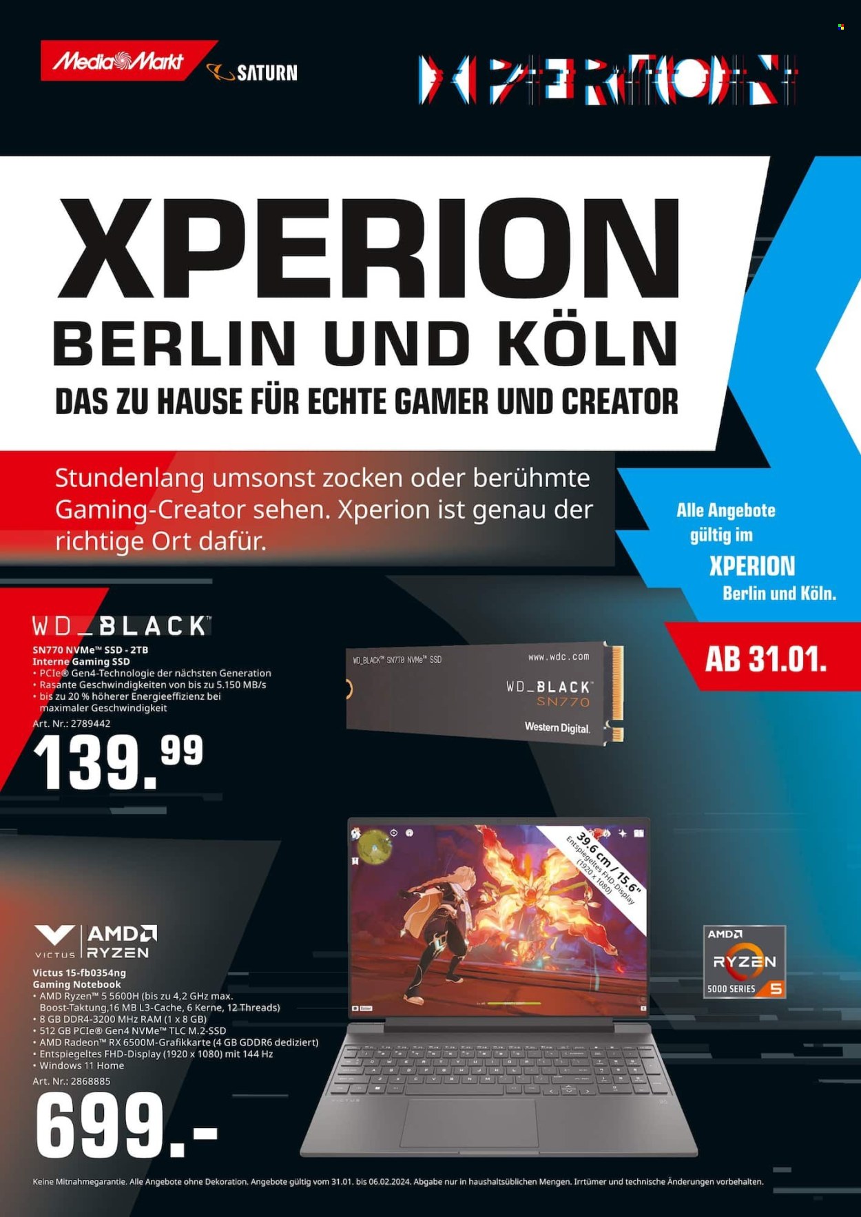 MediaMarkt Prospekte  - 31.01.2024 - 6.02.2024. Seite 1