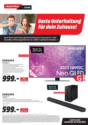 Prospekte MediaMarkt - 5.02.2024 - 10.02.2024.