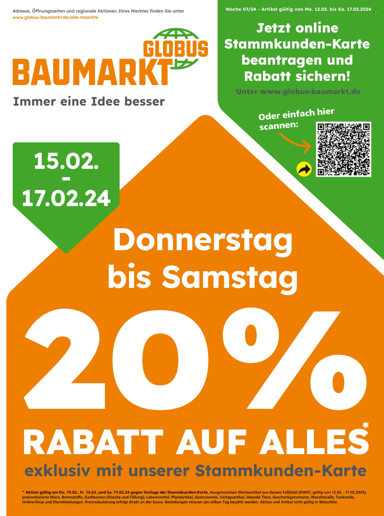 Globus Baumarkt Prospekte  - 12.02.2024 - 17.02.2024. Seite 1