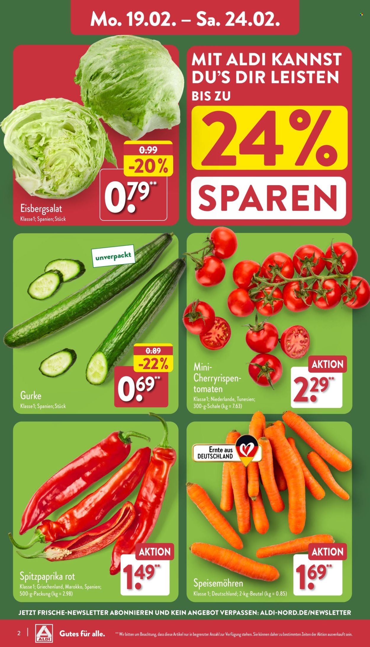 ALDI Nord Prospekte  - 19.02.2024 - 24.02.2024. Seite 2
