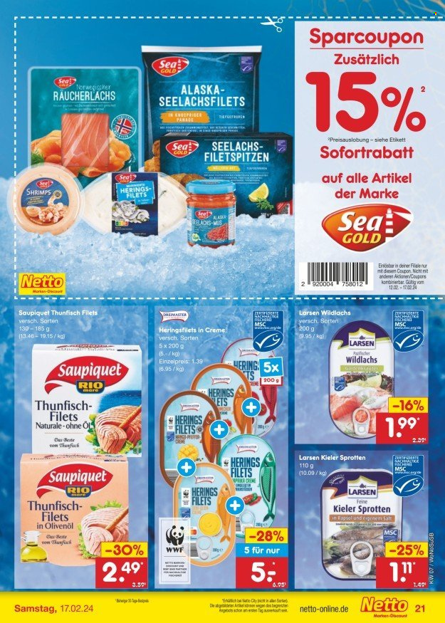 Netto Marken-Discount Prospekte  - 12.02.2024 - 17.02.2024. Seite 21