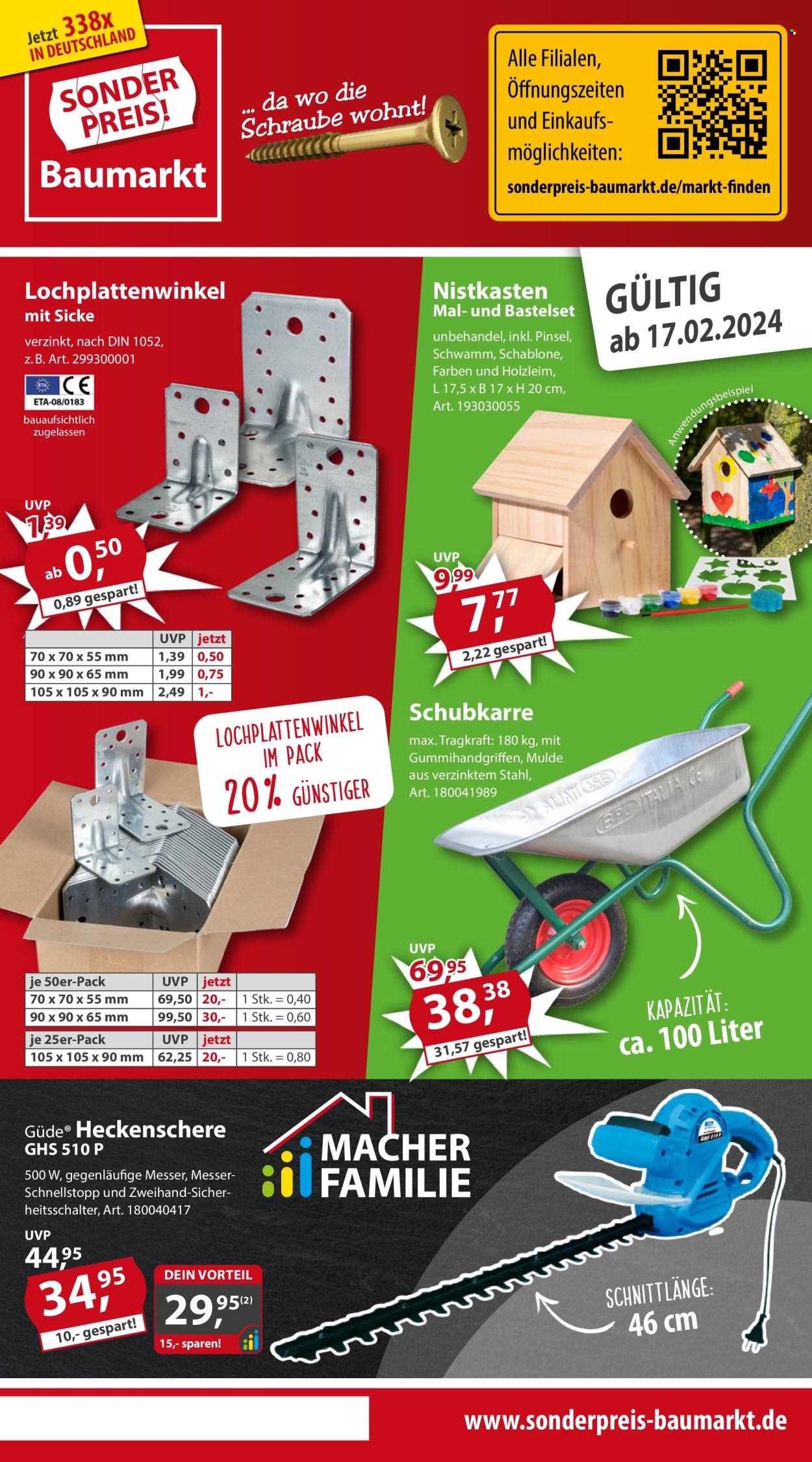 Sonderpreis-Baumarkt Prospekte  - 17.02.2024 - 23.02.2024. Seite 1