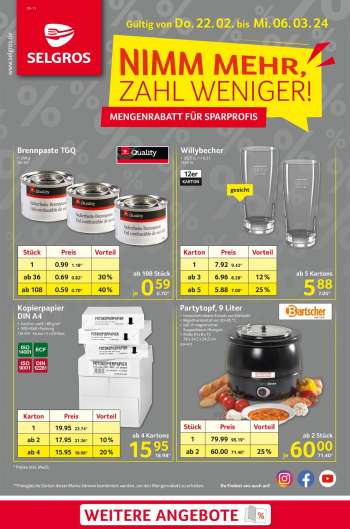 Prospekte Selgros - 22.02.2024 - 6.03.2024.
