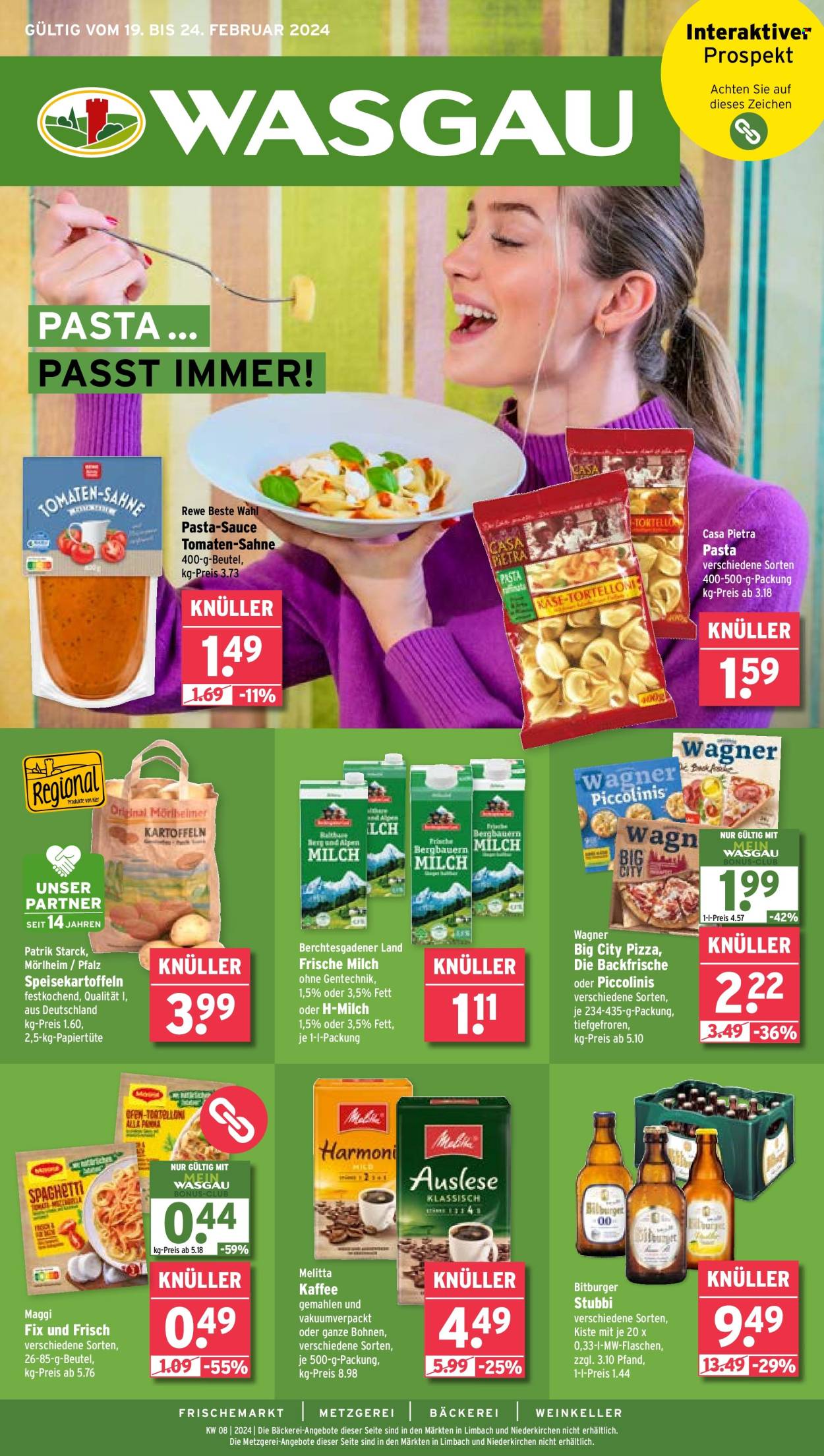 Wasgau Prospekte  - 19.02.2024 - 24.02.2024. Seite 1