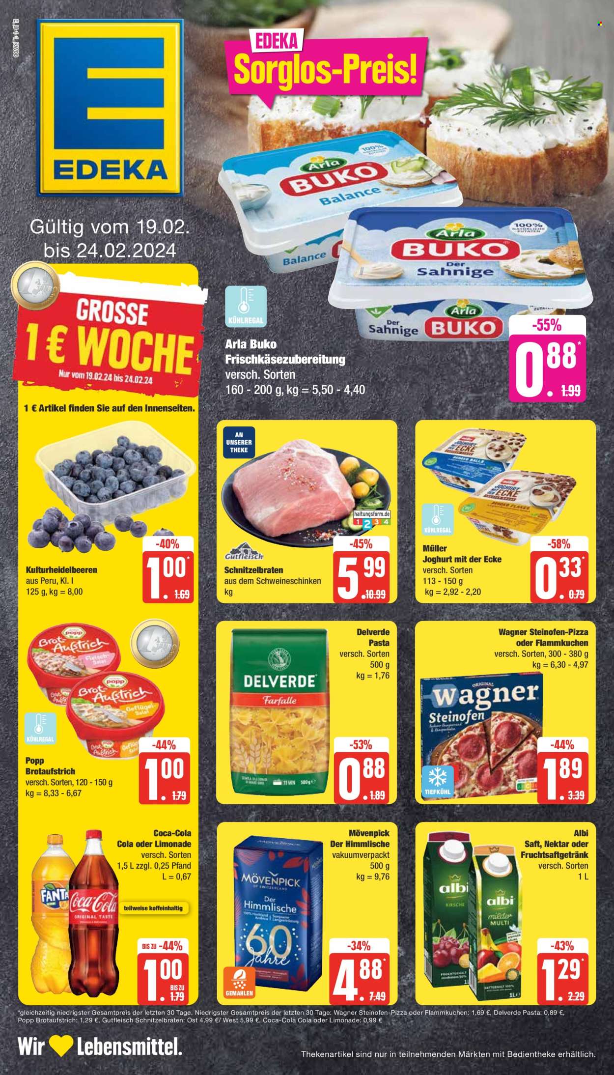 Edeka Prospekte  - 19.02.2024 - 24.02.2024. Seite 1