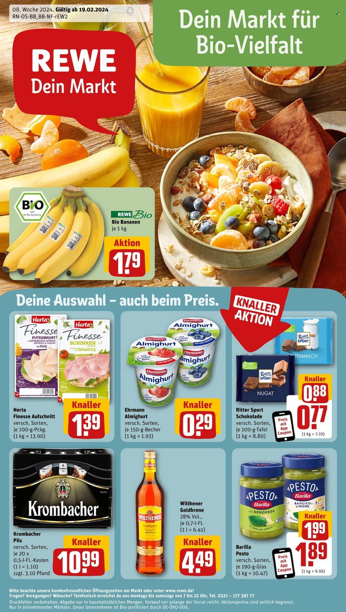 REWE Prospekte  - 19.02.2024 - 24.02.2024. Seite 1