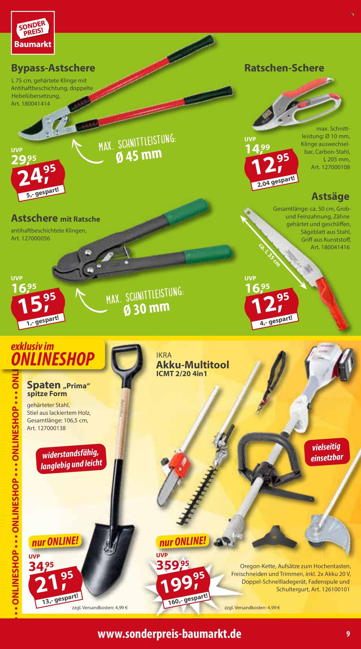 Sonderpreis-Baumarkt Prospekte  - 24.02.2024 - 1.03.2024. Seite 9
