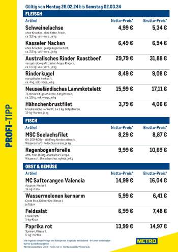 Prospekte Metro - 26.02.2024 - 2.03.2024.