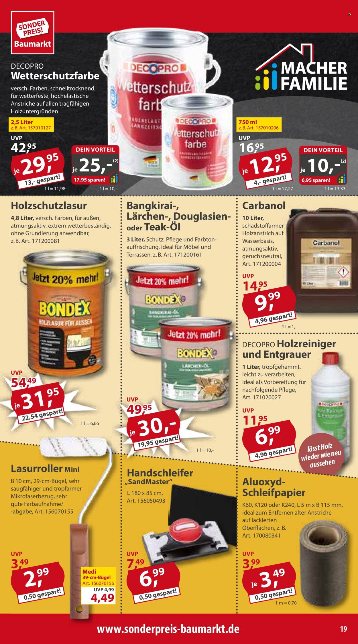 Sonderpreis-Baumarkt Prospekte  - 2.03.2024 - 8.03.2024. Seite 19