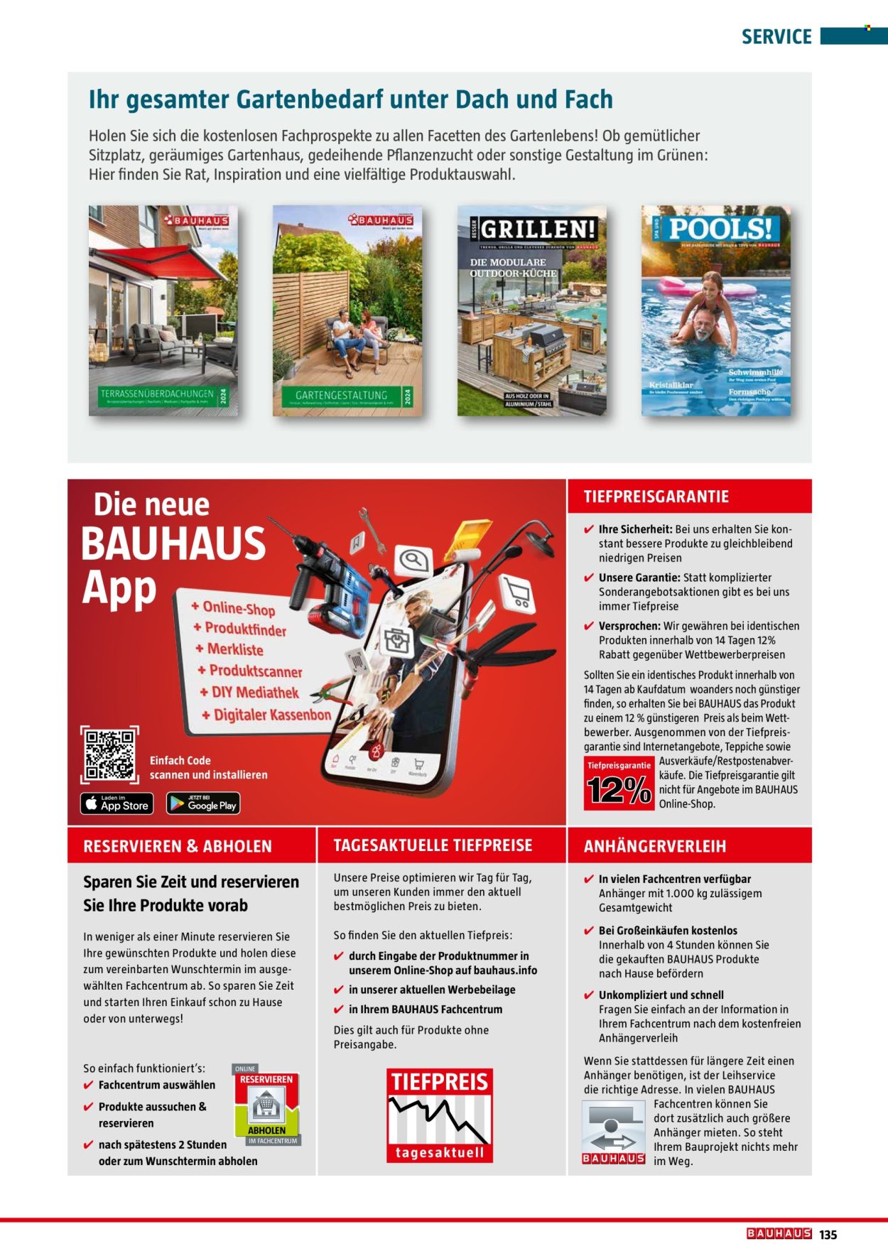 Bauhaus Prospekte  - 25.02.2024 - 30.06.2024. Seite 135