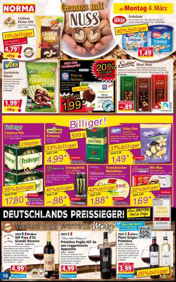thumbnail - Maxi Nuss Edel-Zartbitterschokolade mit ganzen gerösteten Haselnüssen, Edel-Vollmilchschokolade mit ganzen gerösteten Haselnüssen oder Mandeln 100-g-Packung (1 kg = 8,90)