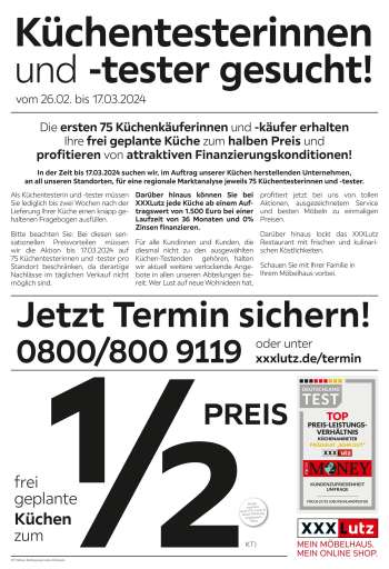 Prospekte XXXLutz - 25.02.2024 - 24.03.2024.