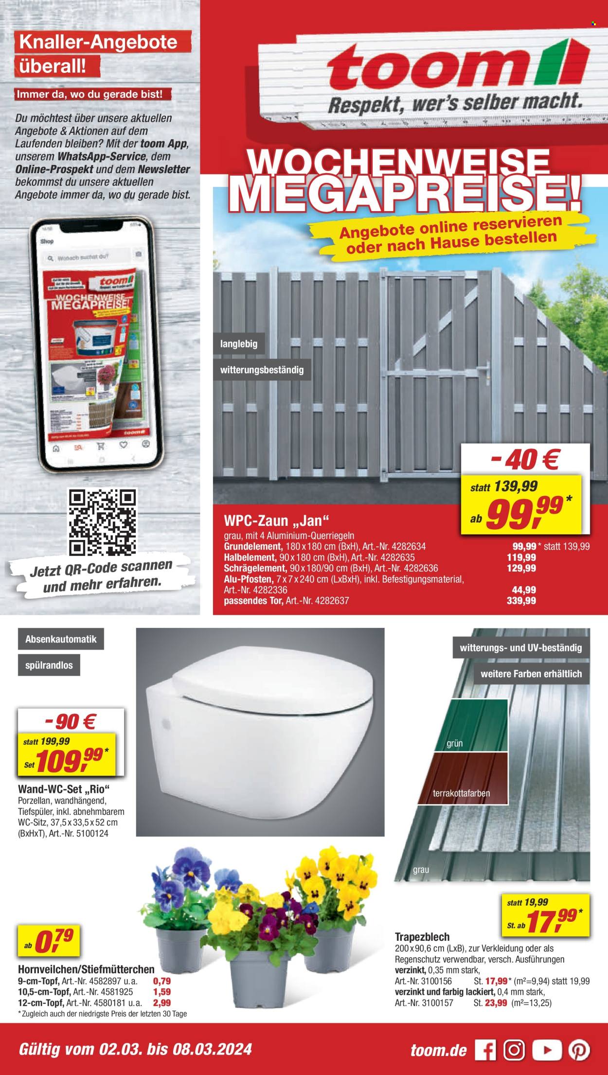 toom Baumarkt Prospekte  - 2.03.2024 - 8.03.2024. Seite 1