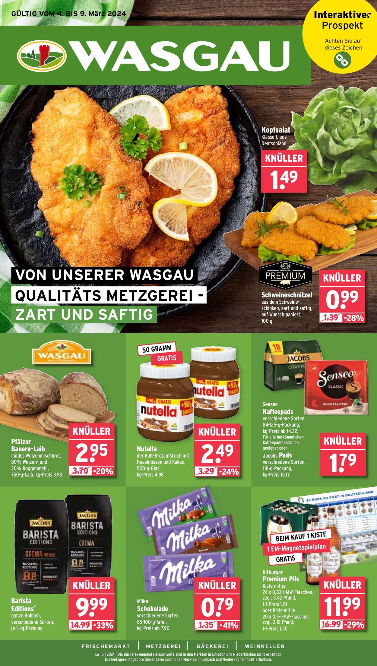 Wasgau Prospekte  - 4.03.2024 - 9.03.2024. Seite 1