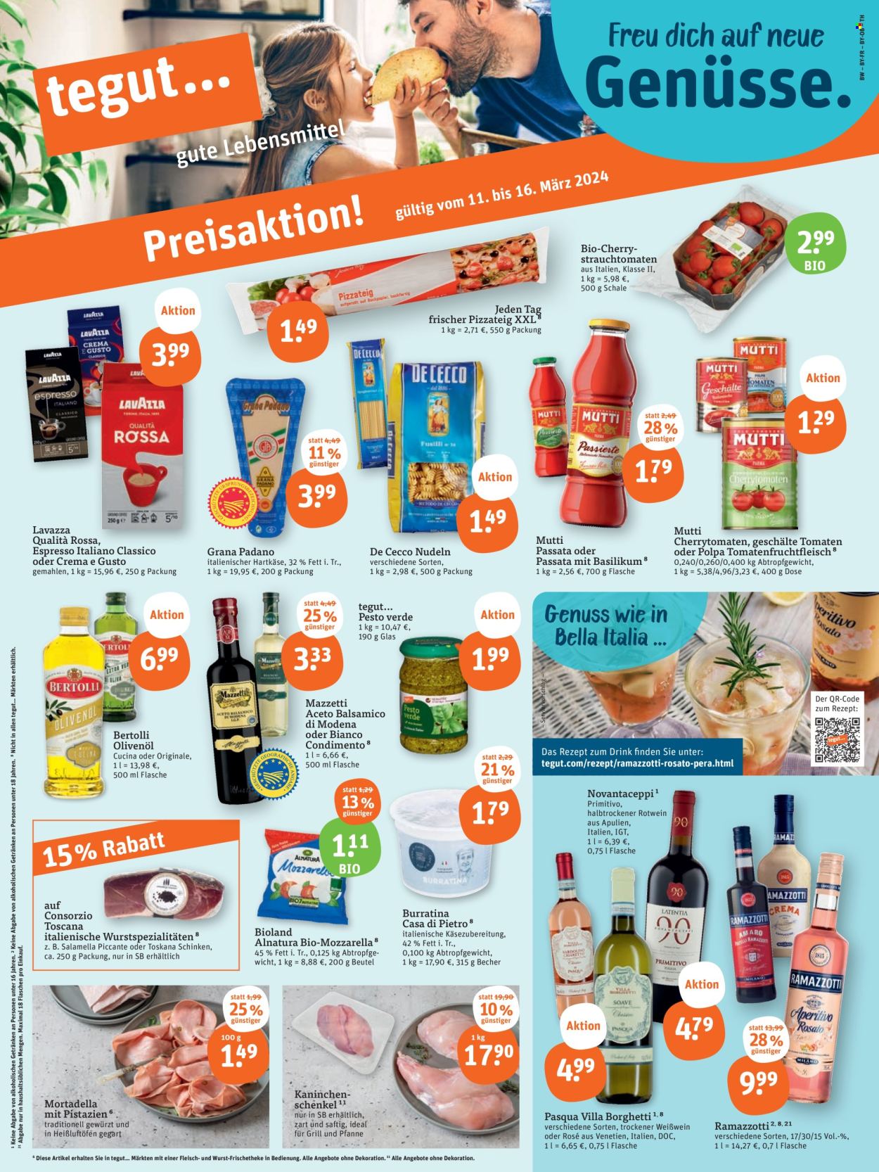 tegut... Prospekte  - 11.03.2024 - 16.03.2024. Seite 1