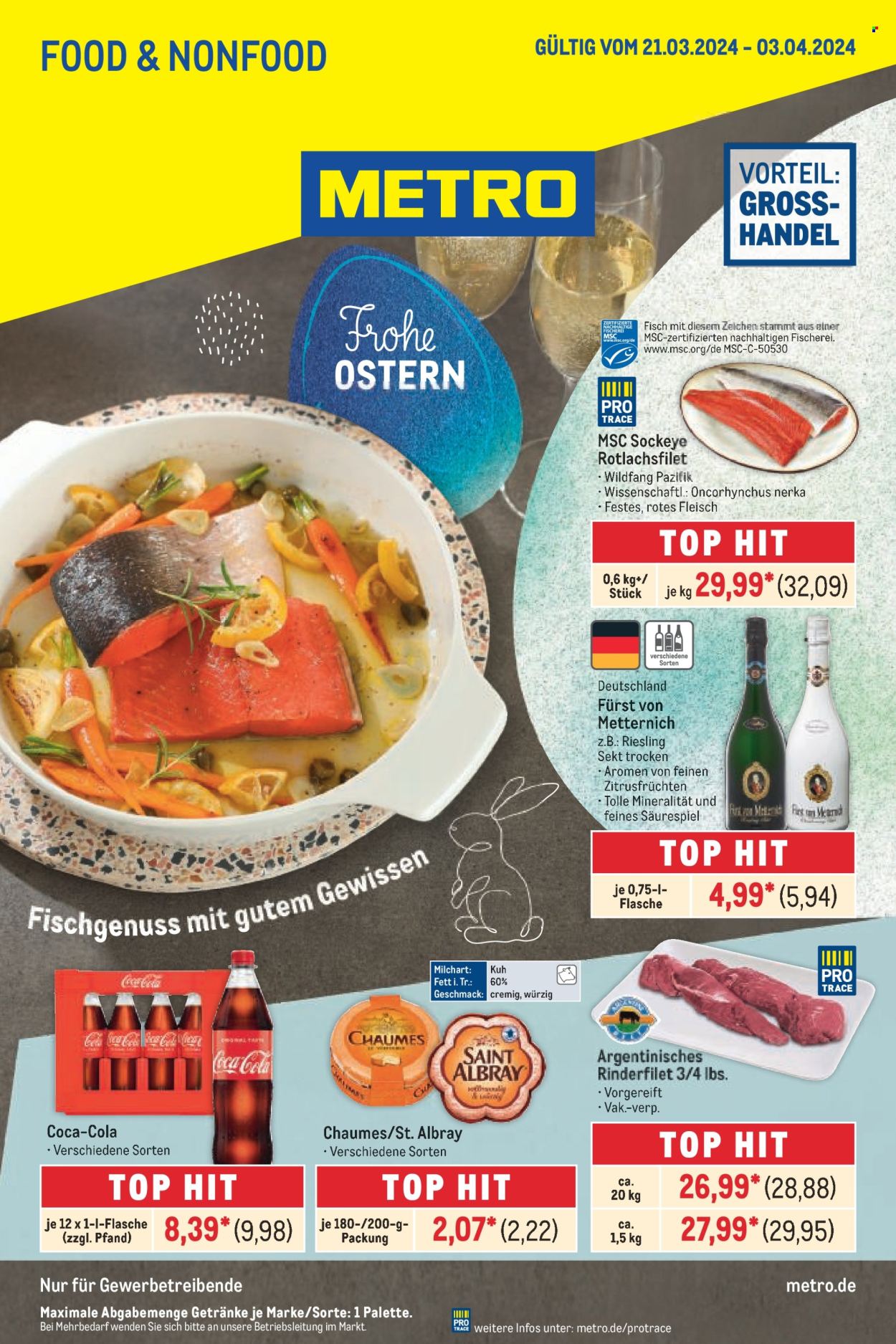 Metro Prospekte  - 21.03.2024 - 3.04.2024. Seite 1