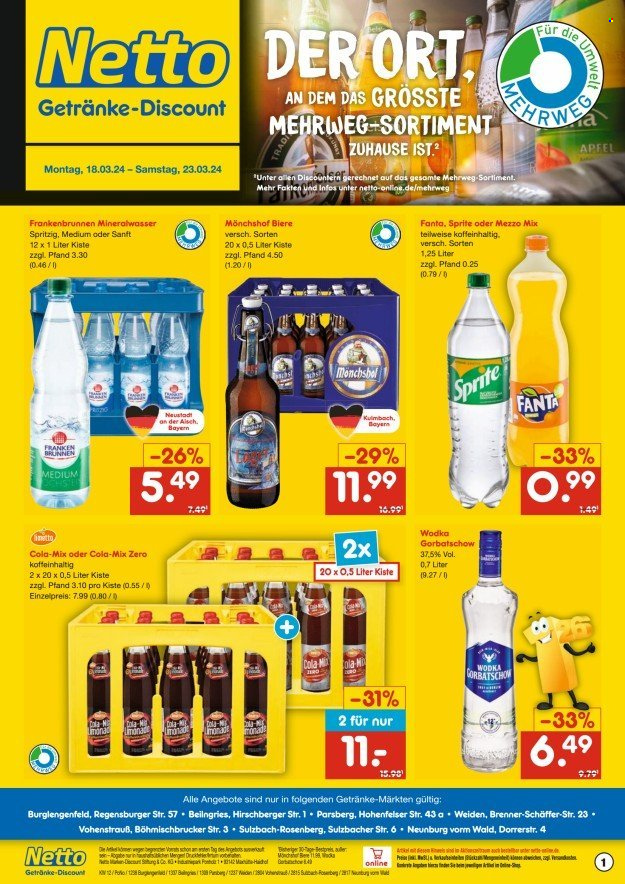 Netto Marken-Discount Prospekte  - 18.03.2024 - 23.03.2024. Seite 1