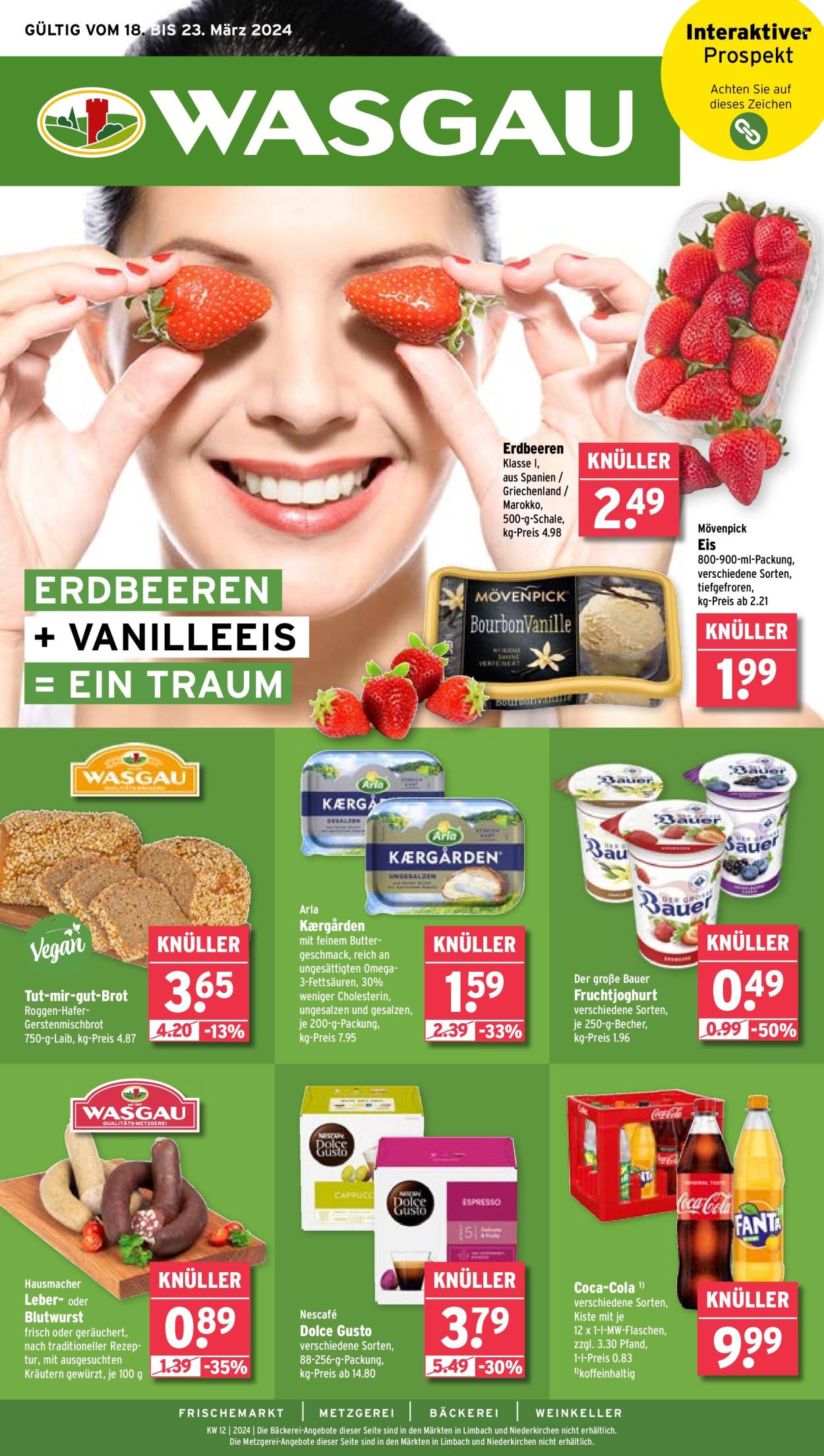 Wasgau Prospekte  - 18.03.2024 - 23.03.2024. Seite 1
