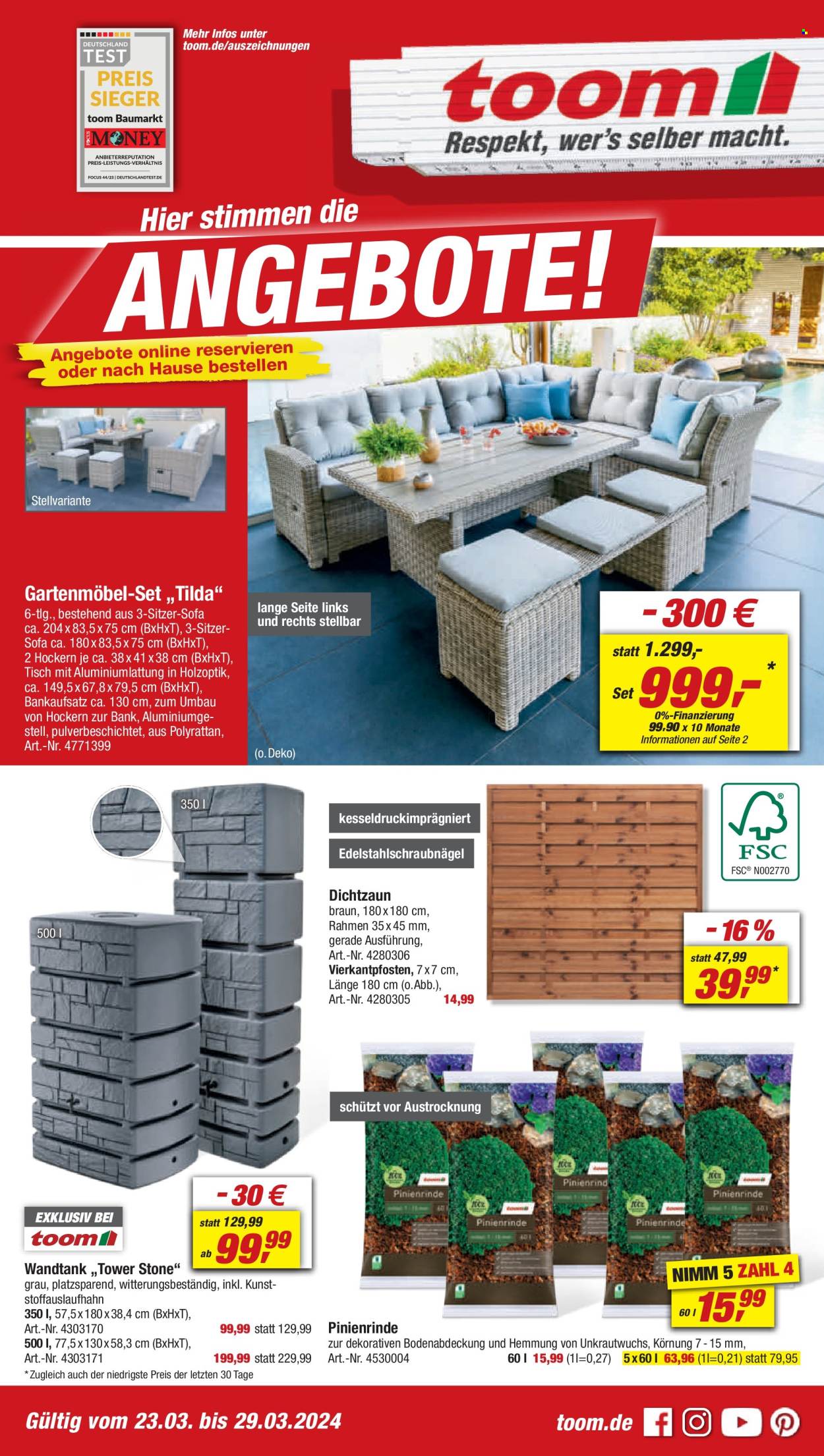 toom Baumarkt Prospekte  - 23.03.2024 - 29.03.2024. Seite 1