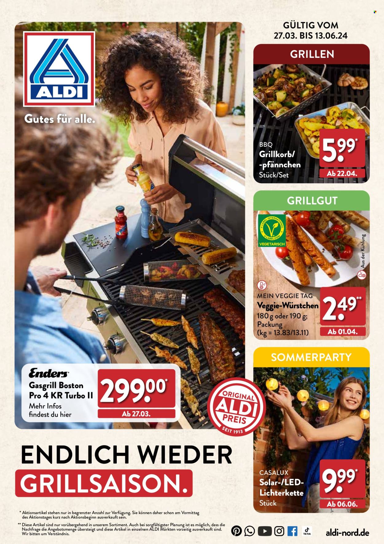ALDI Nord Prospekte  - 27.03.2024 - 13.06.2024. Seite 1