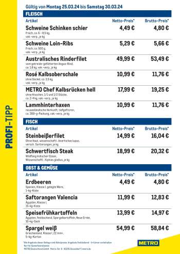 Prospekte Metro - 25.03.2024 - 30.03.2024.