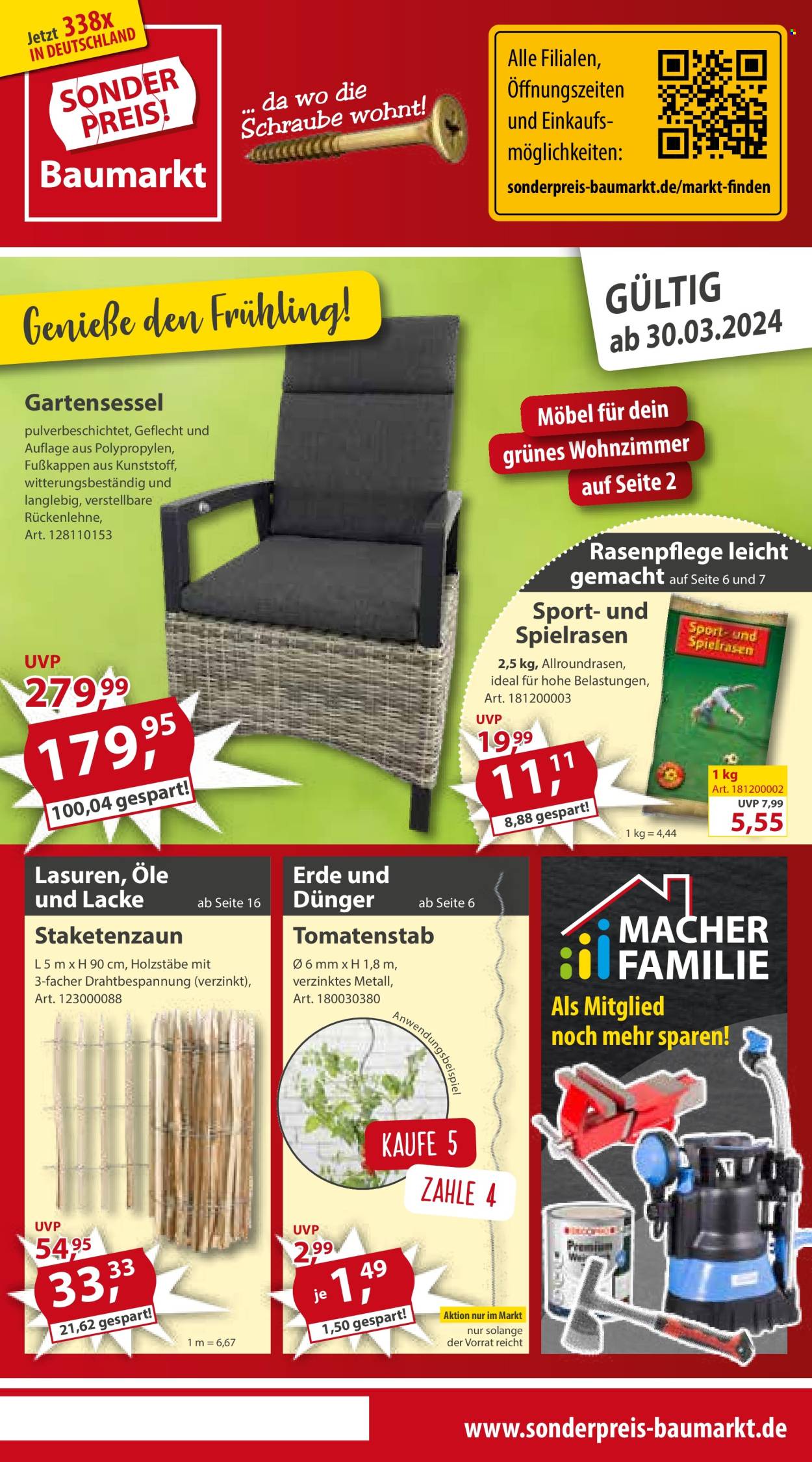 Sonderpreis-Baumarkt Prospekte  - 30.03.2024 - 5.04.2024. Seite 1