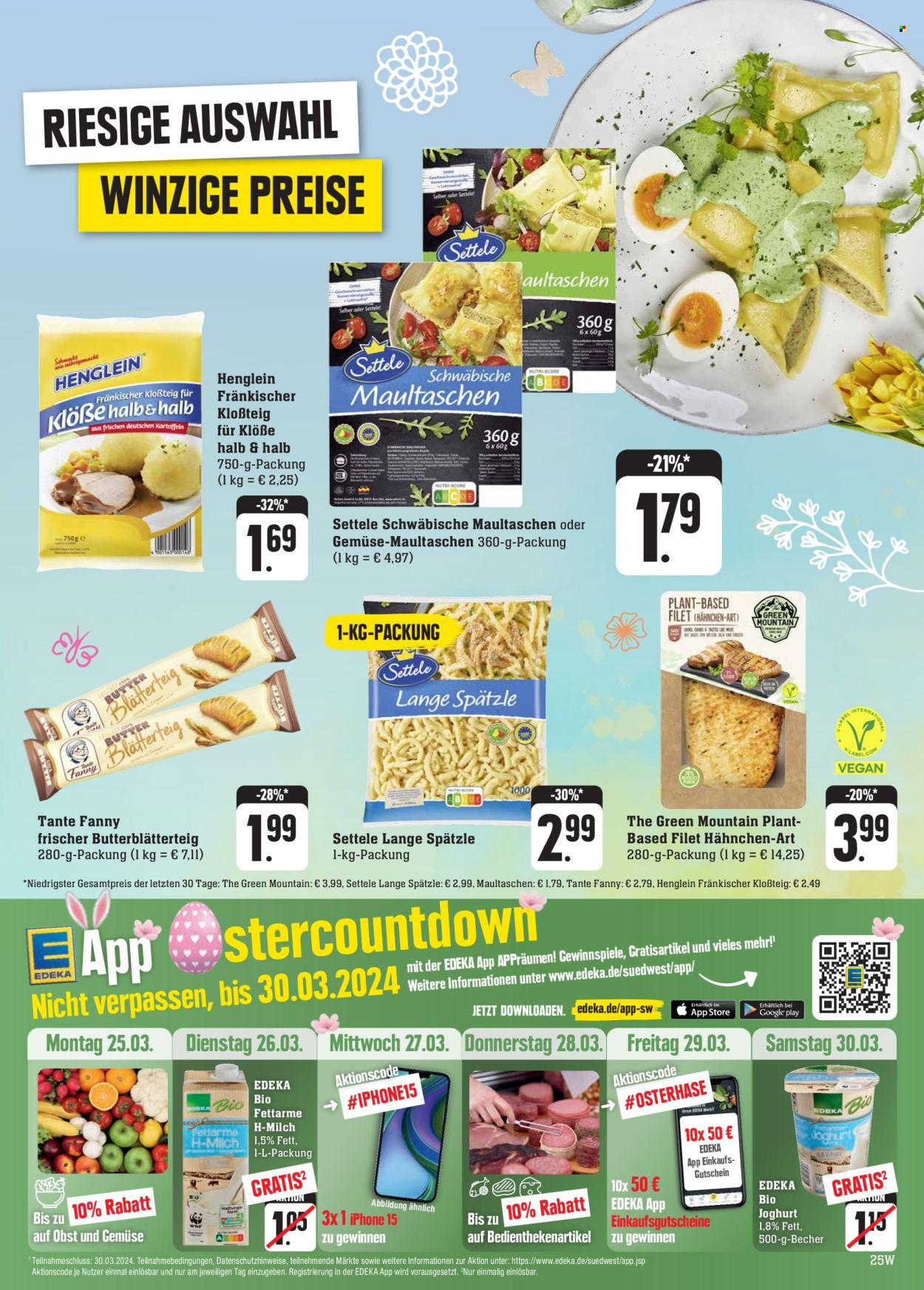 Edeka Prospekte  - 25.03.2024 - 30.03.2024. Seite 25