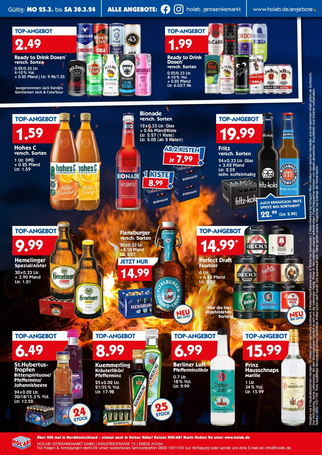 Hol'ab! Getränkemarkt Prospekte  - 25.03.2024 - 30.03.2024. Seite 8