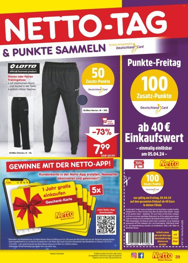 Netto Marken-Discount Prospekte  - 2.04.2024 - 6.04.2024. Seite 47