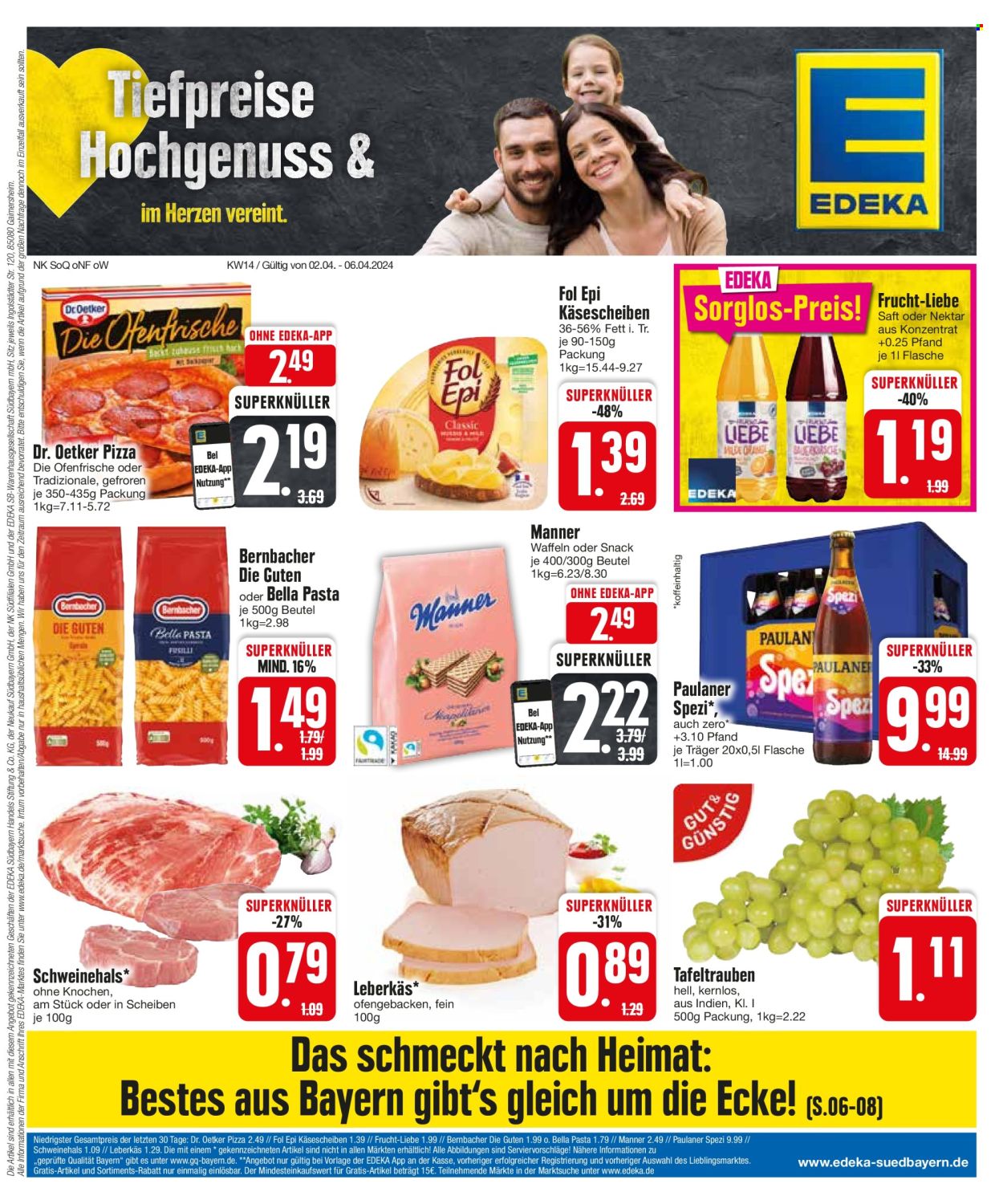 Edeka Prospekte  - 2.04.2024 - 6.04.2024. Seite 1