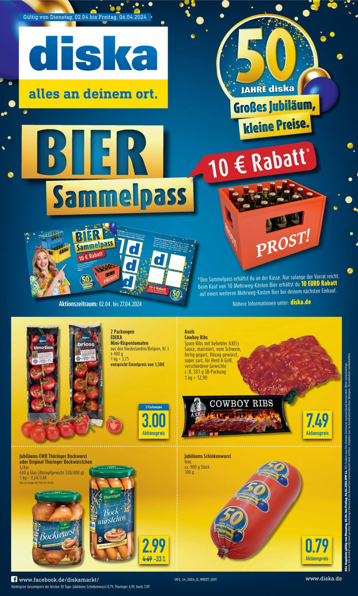 Diska Prospekte  - 2.04.2024 - 6.04.2024. Seite 1