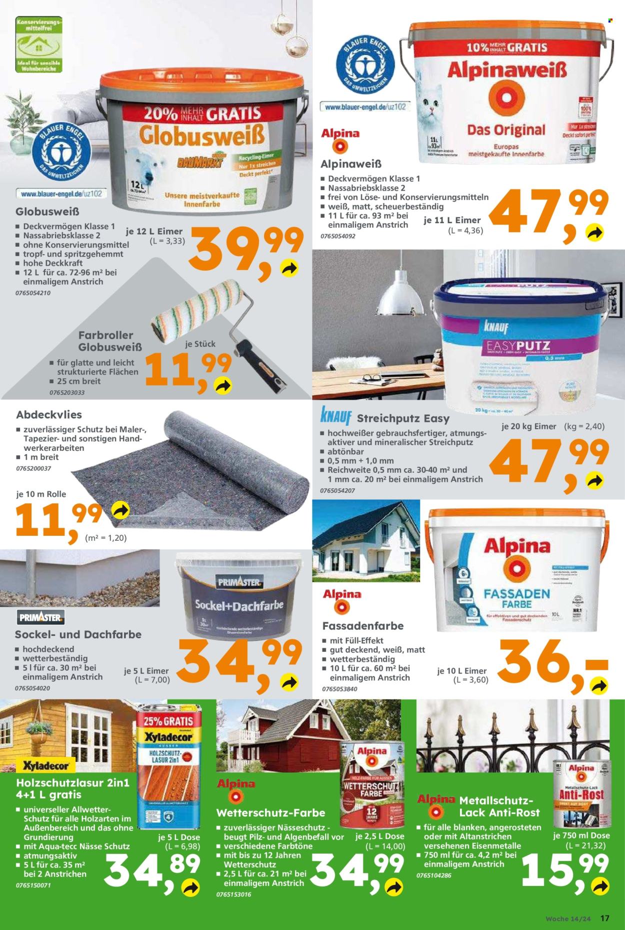 Globus Baumarkt Prospekte  - 2.04.2024 - 6.04.2024. Seite 17