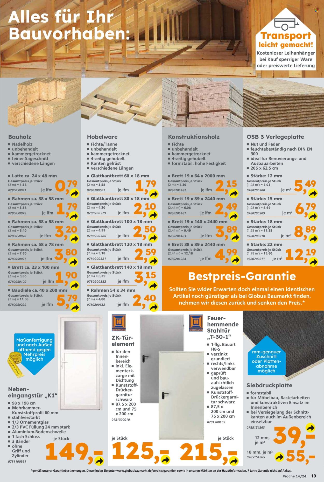 Globus Baumarkt Prospekte  - 2.04.2024 - 6.04.2024. Seite 19