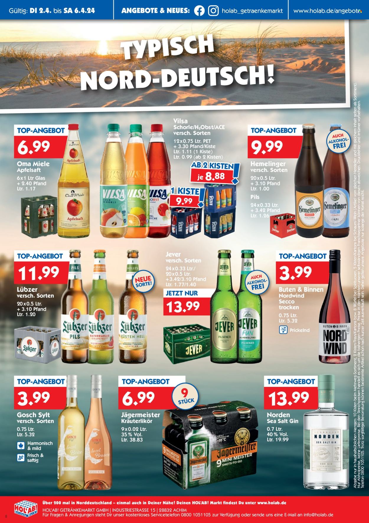 Hol'ab! Getränkemarkt Prospekte  - 2.04.2024 - 6.04.2024. Seite 8