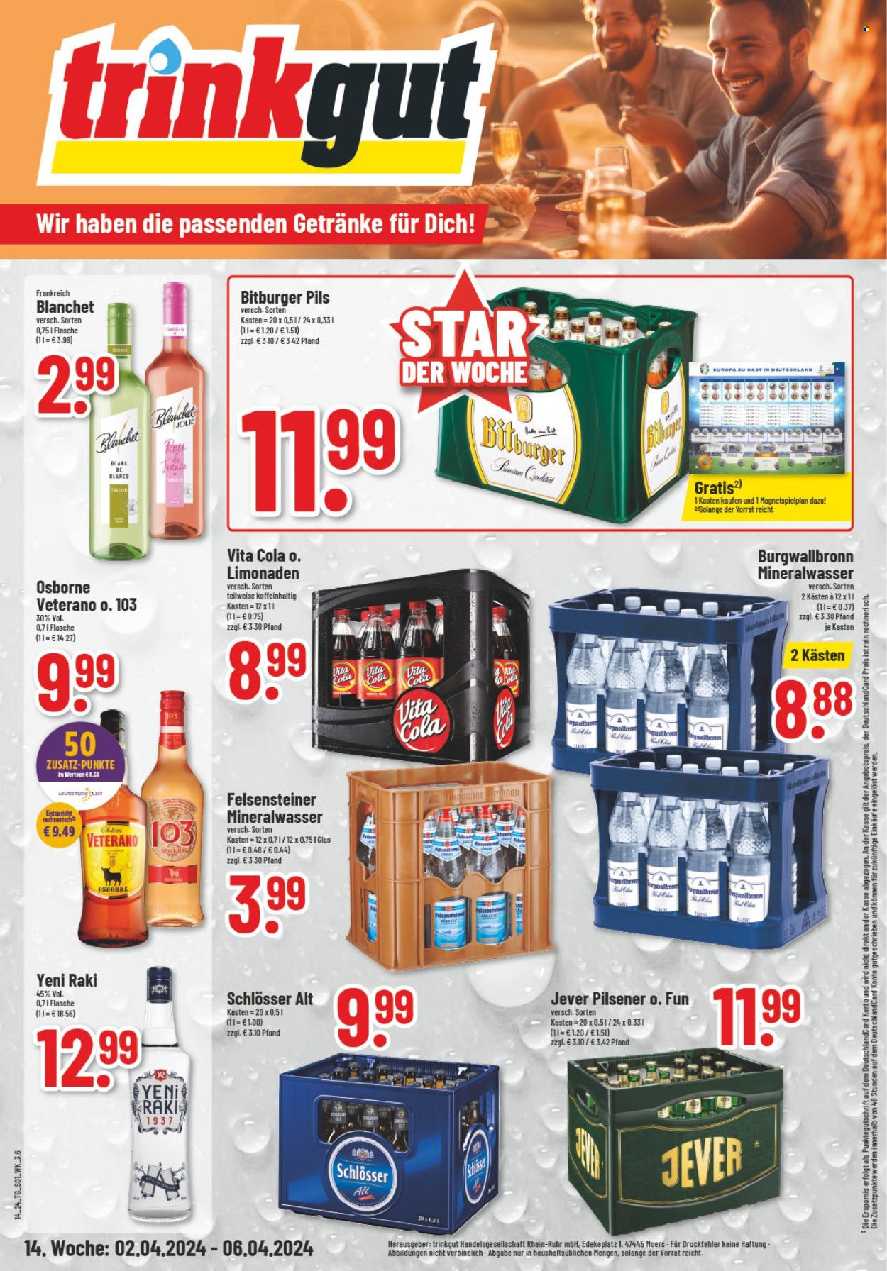 trinkgut Prospekte  - 2.04.2024 - 6.04.2024. Seite 1