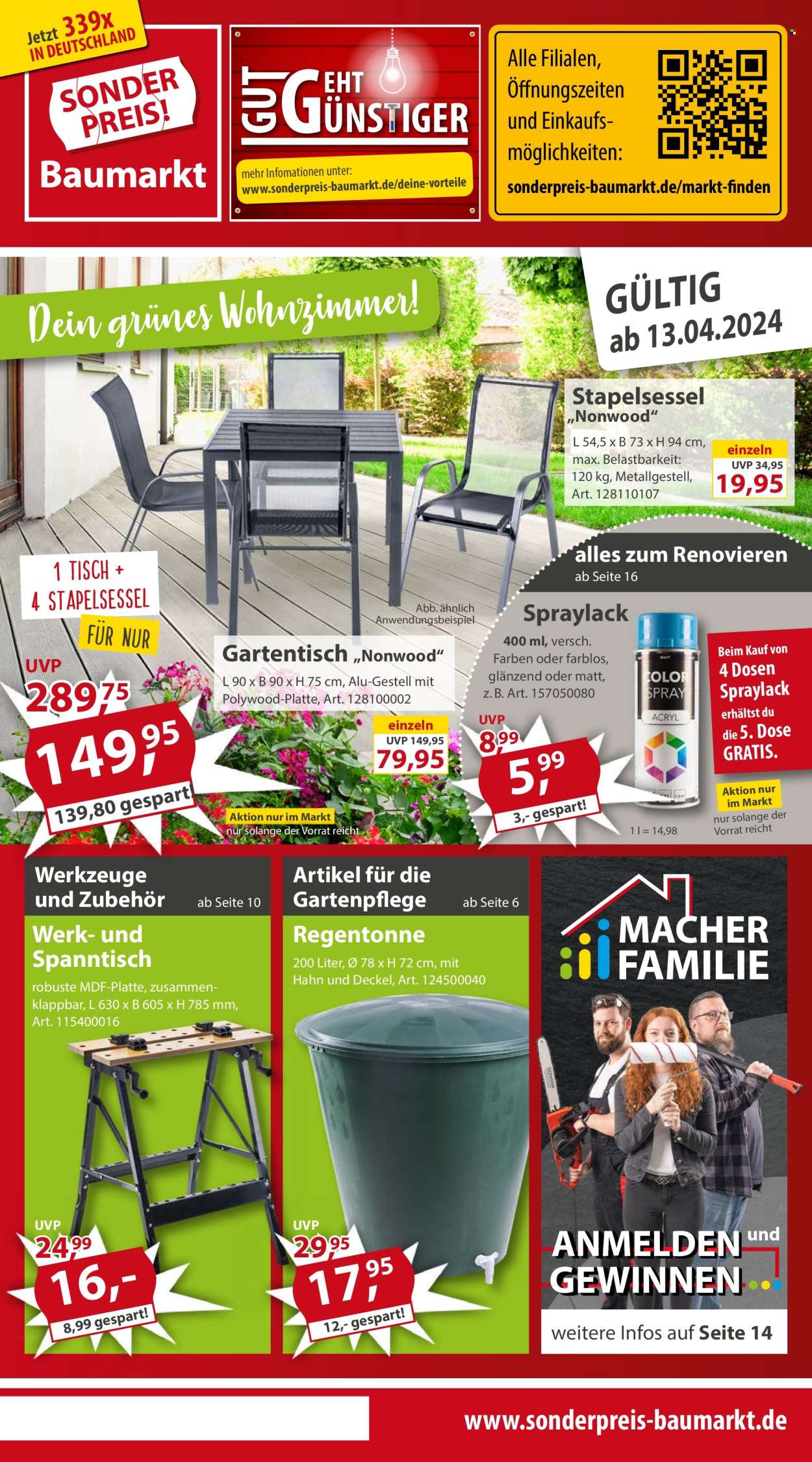 Sonderpreis-Baumarkt Prospekte  - 13.04.2024 - 19.04.2024. Seite 1