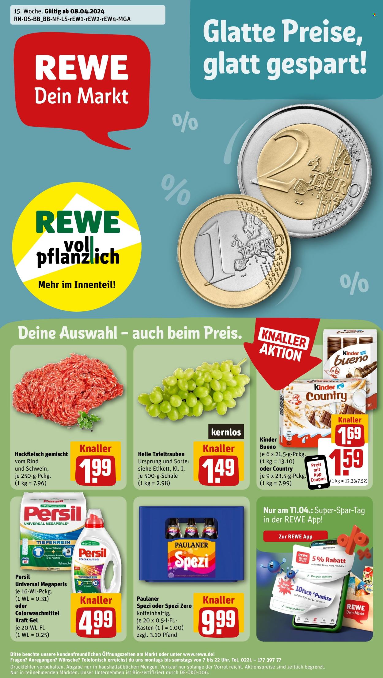 REWE Prospekte  - 8.04.2024 - 13.04.2024. Seite 1