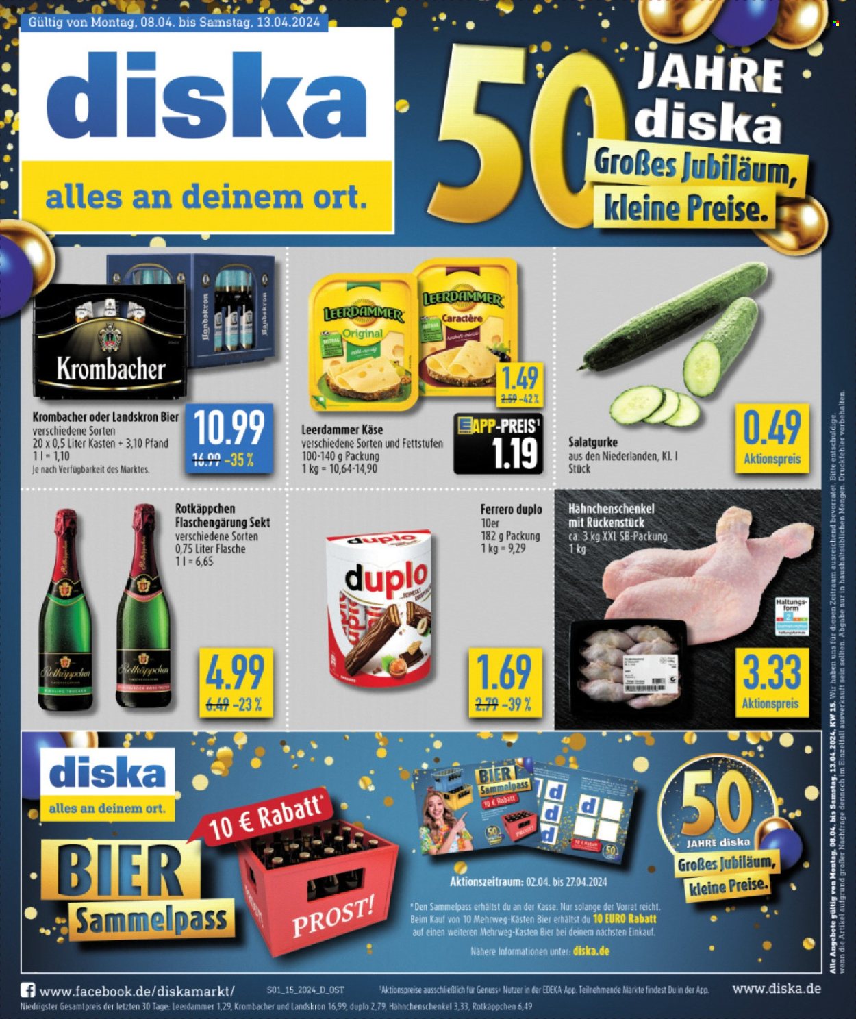 Diska Prospekte  - 8.04.2024 - 13.04.2024. Seite 1