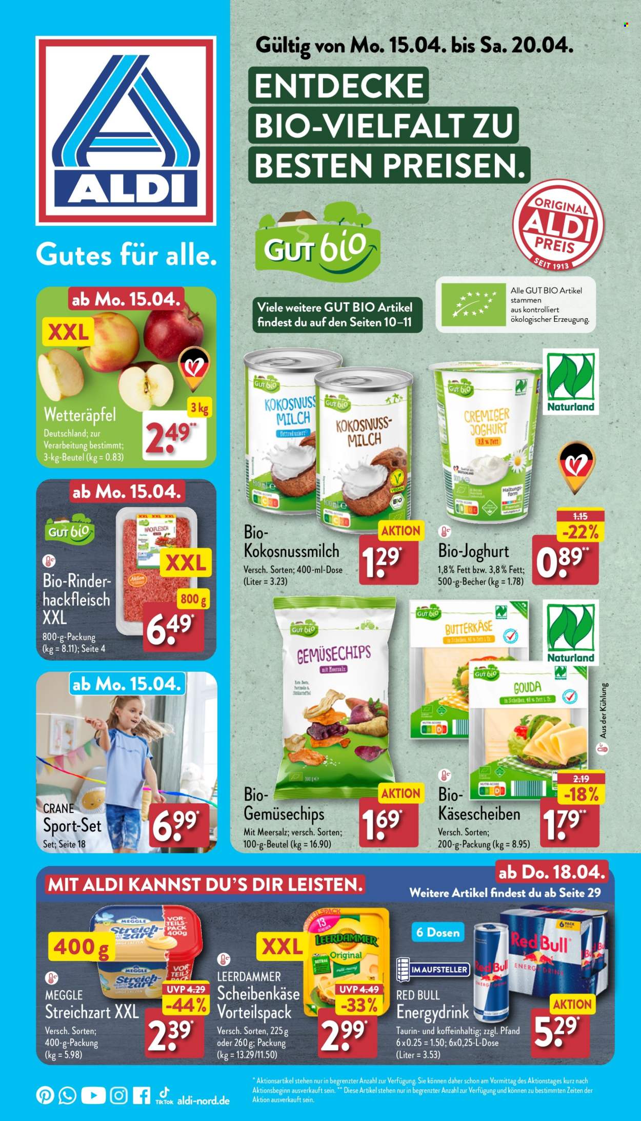 ALDI Nord Prospekte  - 15.04.2024 - 20.04.2024. Seite 1