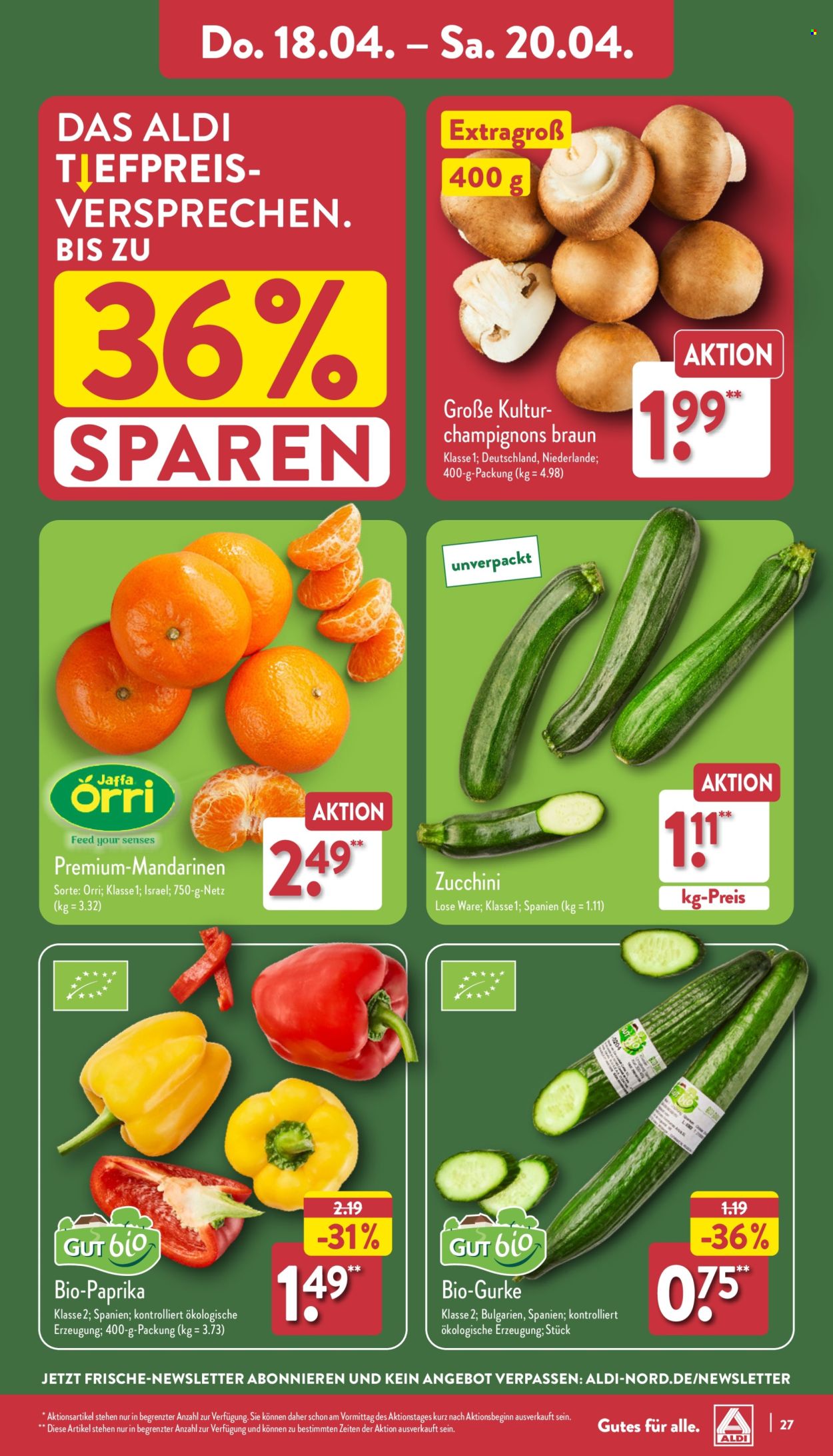 ALDI Nord Prospekte  - 15.04.2024 - 20.04.2024. Seite 27