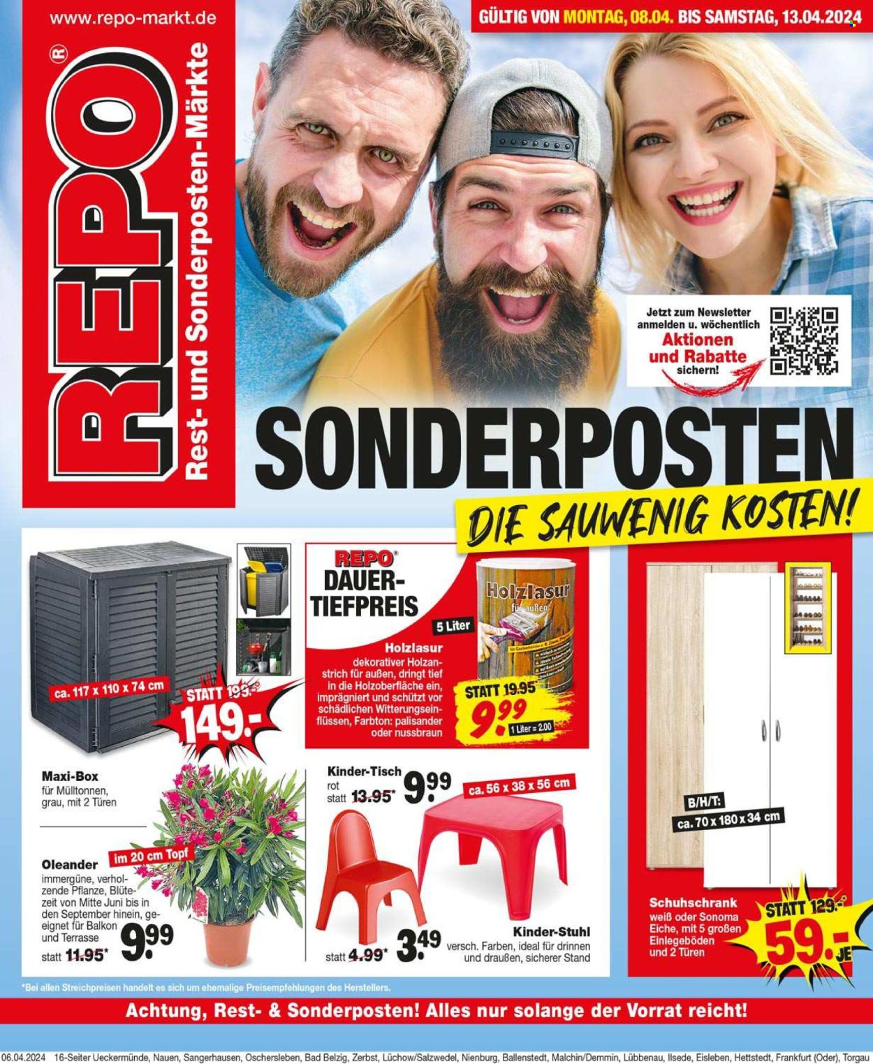 Repo Prospekte  - 8.04.2024 - 13.04.2024. Seite 1