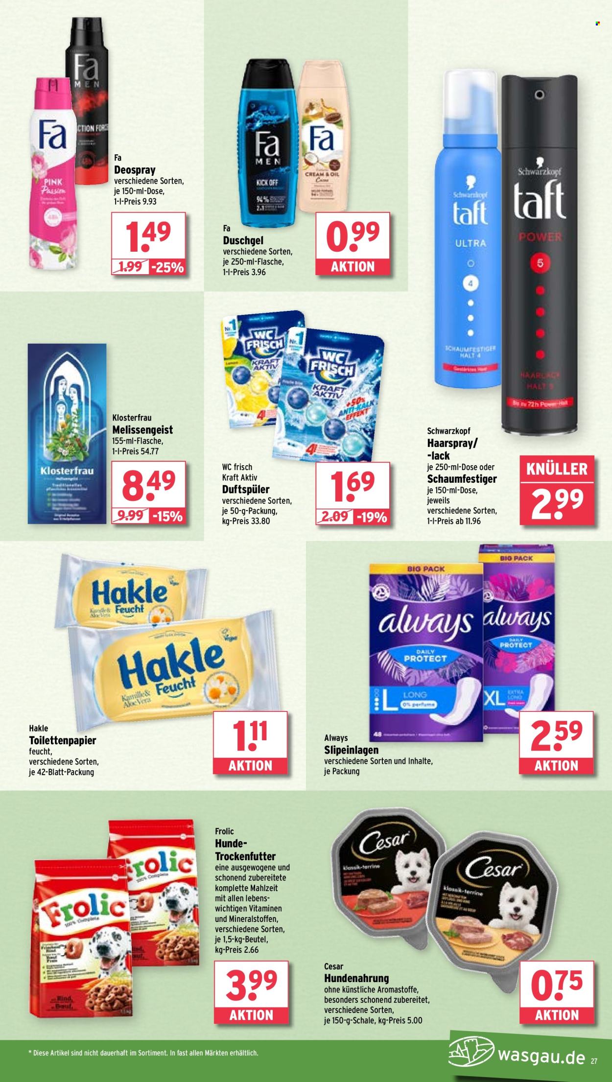 Wasgau Prospekte  - 8.04.2024 - 13.04.2024. Seite 27