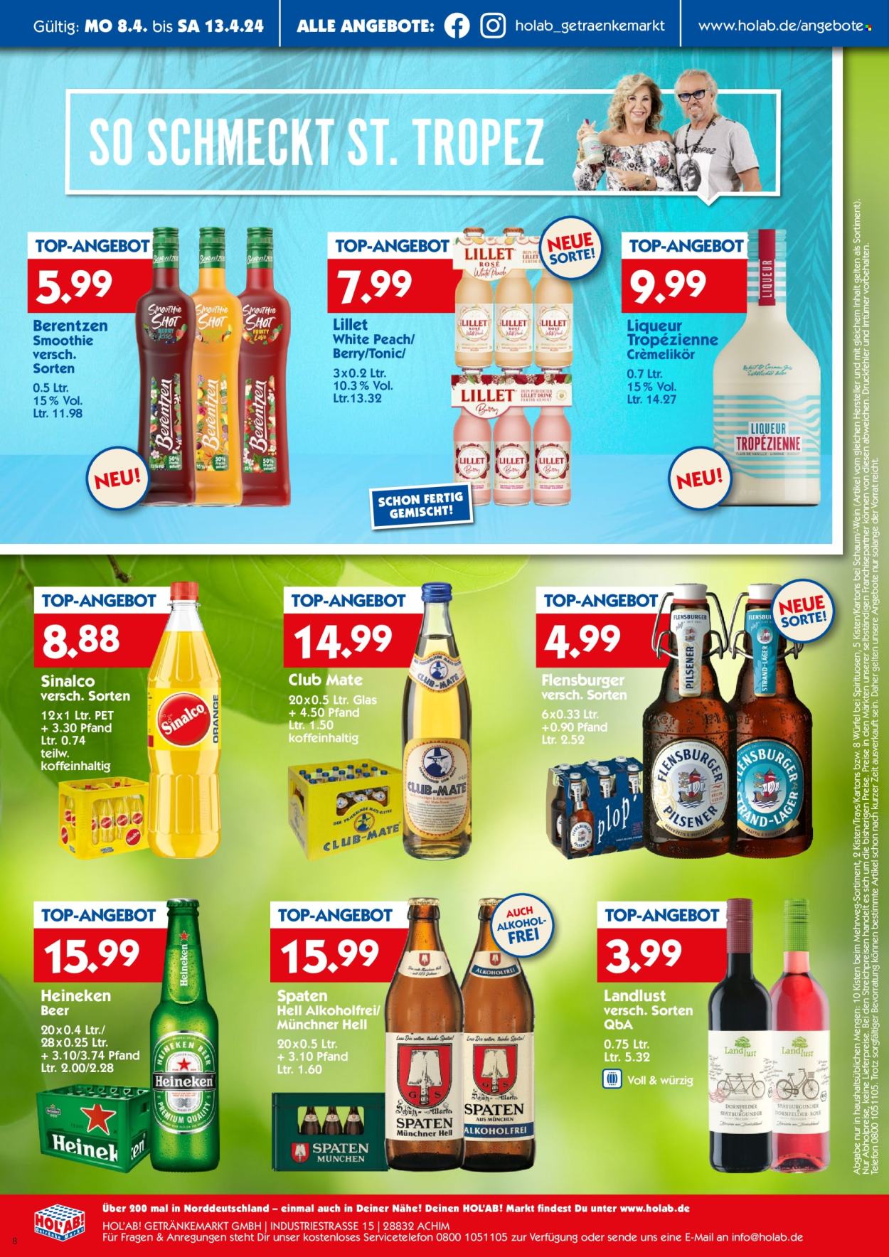 Hol'ab! Getränkemarkt Prospekte  - 8.04.2024 - 13.04.2024. Seite 8