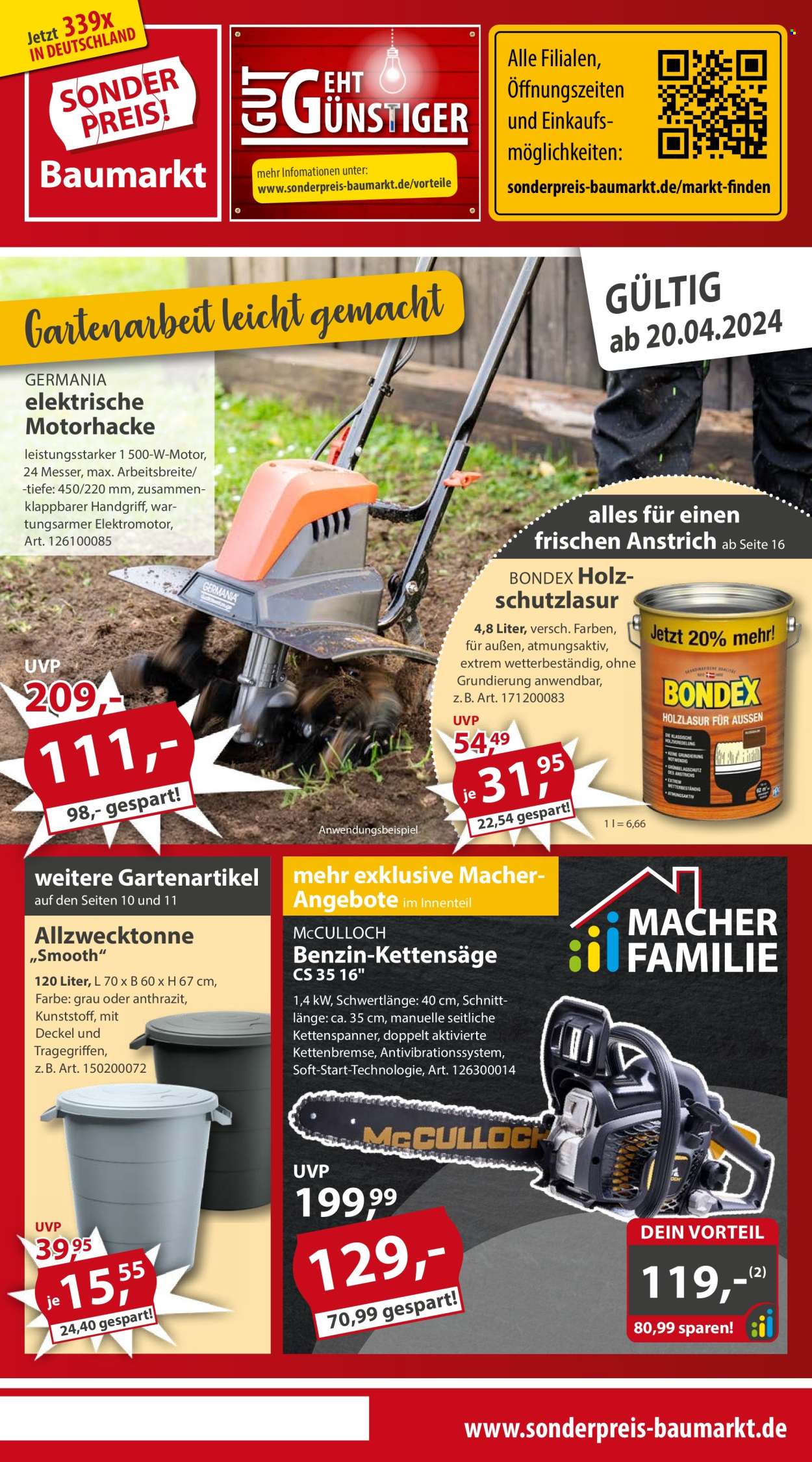 Sonderpreis-Baumarkt Prospekte  - 20.04.2024 - 26.04.2024. Seite 1
