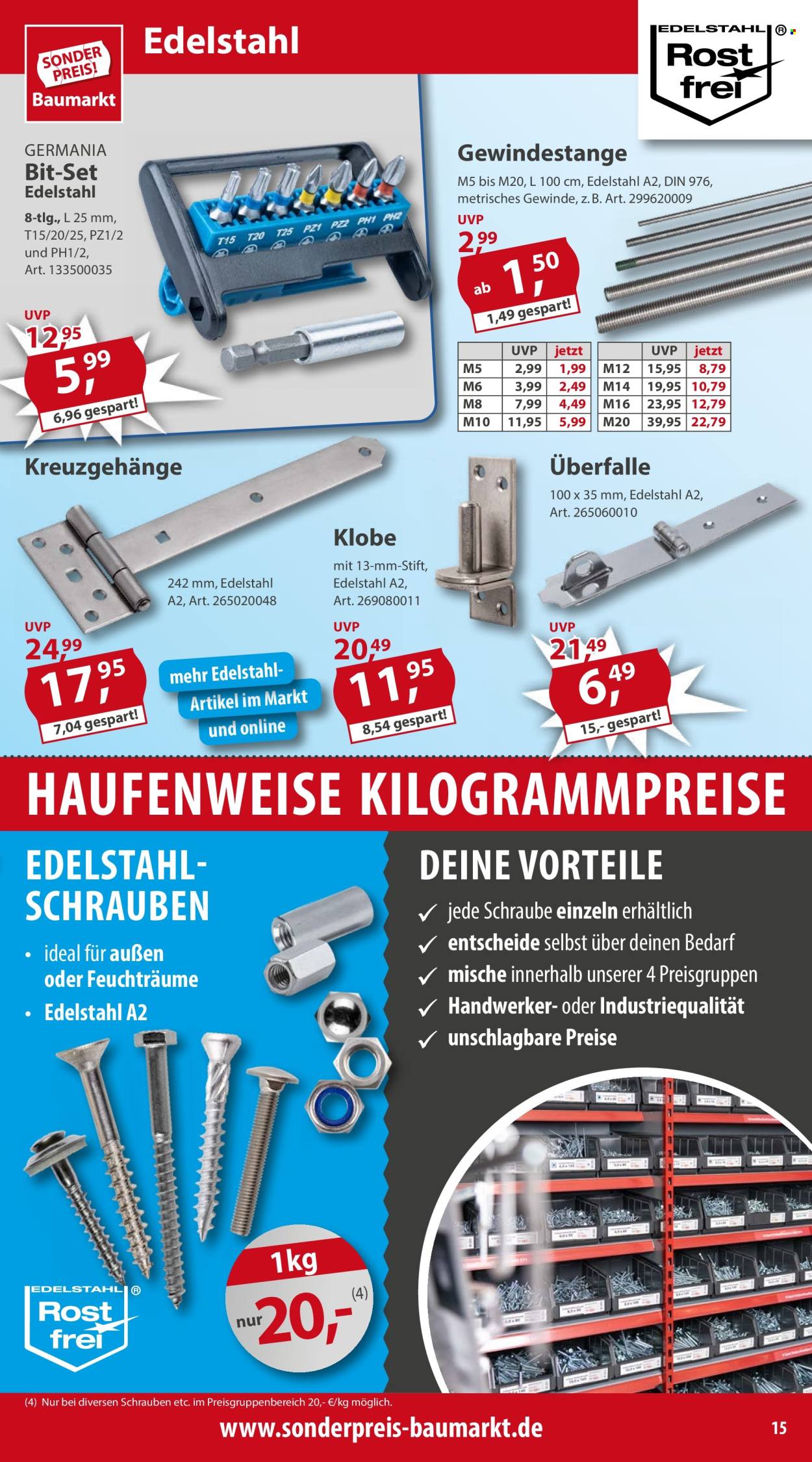 Sonderpreis-Baumarkt Prospekte  - 20.04.2024 - 26.04.2024. Seite 15